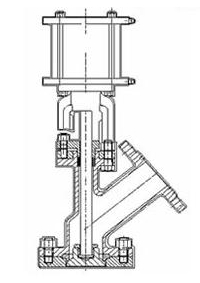 氣動保溫放料閥結構圖
