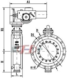 電動防爆蝶閥 法蘭連接(配Z型防爆執行器)