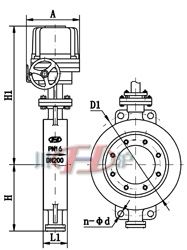 電動防爆蝶閥 對夾連接(配HQ執行器)