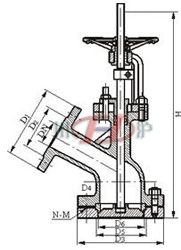 電(diàn)動(dòng)保溫放料閥 下展式結構圖