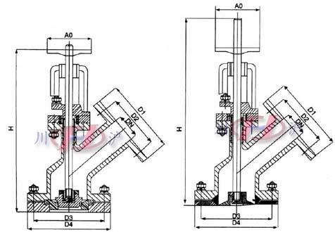 電動放料閥 (連接尺寸圖)