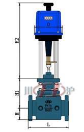 ZDSP/MB電(diàn)動保溫調(diào)節閥 外形尺寸圖