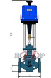 ZDSPF46電(diàn)動襯(chèn)氟調節閥 外形尺寸圖