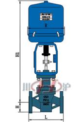 ZRSPF46電(diàn)動襯(chèn)氟調節閥 外形尺寸圖