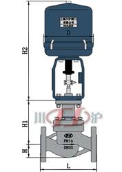 電動防爆調節閥 外形尺寸圖