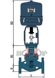 電動防爆調節閥 外形尺寸圖