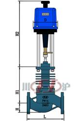 ZDSGW-P(M)電(diàn)動高溫調(diào)節閥 外形尺寸圖