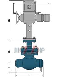 電動高壓調節閥 外形尺寸圖