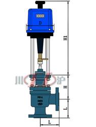 ZDSJ電(diàn)動角型調(diào)節閥 外形尺寸圖