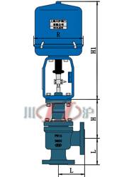 ZRSJ電(diàn)動角型調(diào)節閥 外形尺寸圖