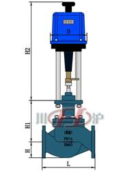 ZDSL電(diàn)動籠式調(diào)節閥 外形尺寸圖