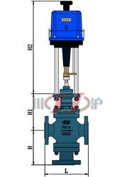 ZDSF/H電動三通調節閥 外形尺寸圖