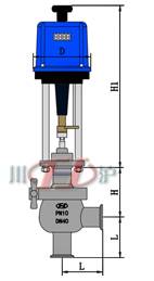 ZDRS-P衛生級電(diàn)動調(diào)節閥 外形尺寸圖