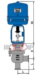 ZDRS-P衛生級電(diàn)動調(diào)節閥 外形尺寸圖