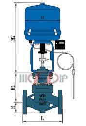 ZRSWK電動溫度調節閥 外形尺寸圖