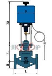 ZDSWK電動溫度調節閥 外形尺寸圖