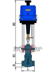 ZDSW電(diàn)動小流量調(diào)節閥 外形尺寸圖