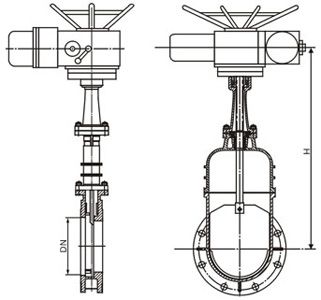 電動暗杆式刀型閘閥