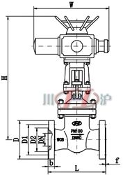 電動法蘭閘閥 配DZW執行器 