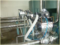 氣動V型調節球閥應用現場