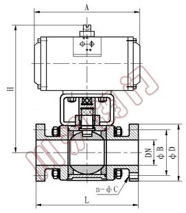 氣動真空球閥結構圖