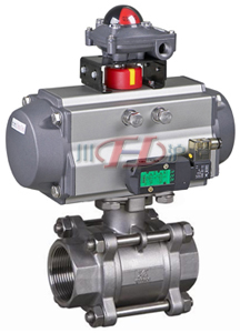 Q611F氣動内螺紋球閥 (三片式閥體)