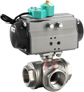 Q614/15氣動(dòng)内螺紋三通球閥(fá)