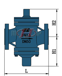 ZLF自力式流量平衡閥 外形連接尺寸圖 