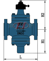 ZL47F自力式流量平衡閥 外形連接尺寸圖 