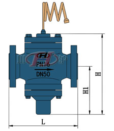 ZYC自力式壓差控制閥 外形連接尺寸圖 