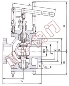 Y45Y杠杆式減(jiǎn)壓閥(fá) 外形尺寸圖