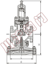 YD43H高靈敏度減(jiǎn)壓閥(fá) 外形尺寸圖