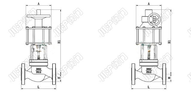 氣動快速切斷閥外形尺寸圖