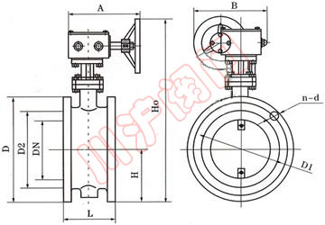 手動通風蝶閥 外形尺寸圖