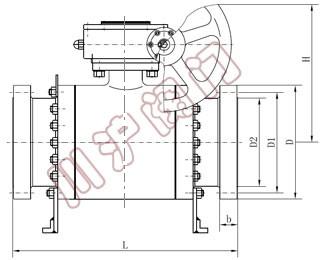 Q41N高壓鍛(duàn)鋼球閥(fá) 外形尺寸圖