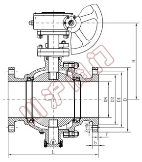 Q347固定球閥(fá) 外形尺寸圖(tú)