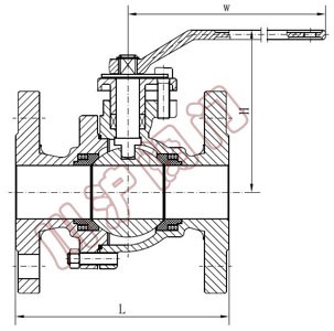 Q41H硬密封球閥(fá) 外形尺寸圖(tú)
