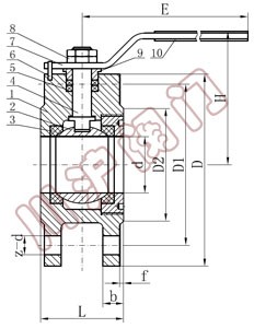 Q71F超薄球閥(fá) 外形尺寸圖(tú)