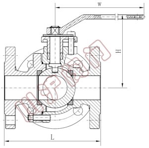 三通球閥 外形尺寸圖