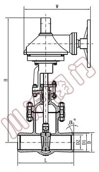 Z61Y電(diàn)站焊接高壓閘閥(fá)外形尺寸圖