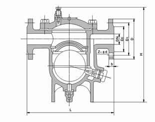 CS41自由半浮球式疏水閥外形尺寸圖