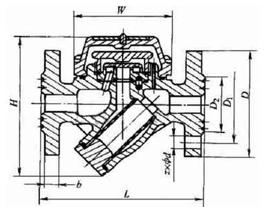 CS49圓盤(pán)式疏水閥(fá)外形尺寸圖