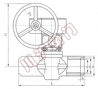 美标卡套式軟(ruǎn)密封旋塞閥(fá) 外形尺寸圖