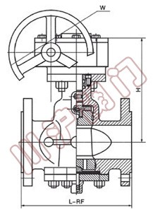 美标旋塞閥 外形尺寸圖