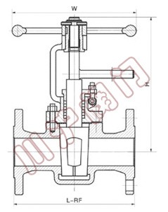 美标提升式旋塞閥(fá) 外形尺寸圖(tú)