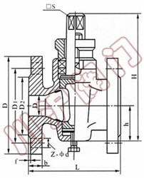 X43W二通旋塞閥(fá) 外形尺寸圖(tú)