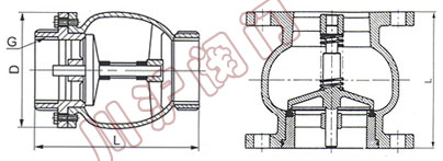 HC41X消聲(shēng)止回閥(fá)外形尺寸圖
